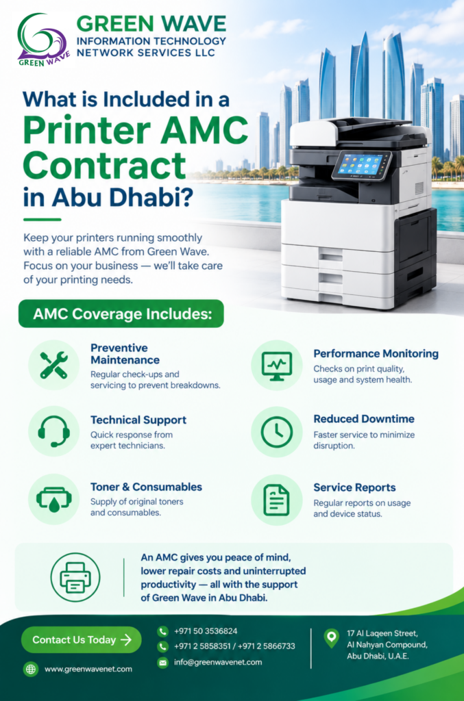 What Is Included in a Printer AMC Contract in Abu Dhabi?